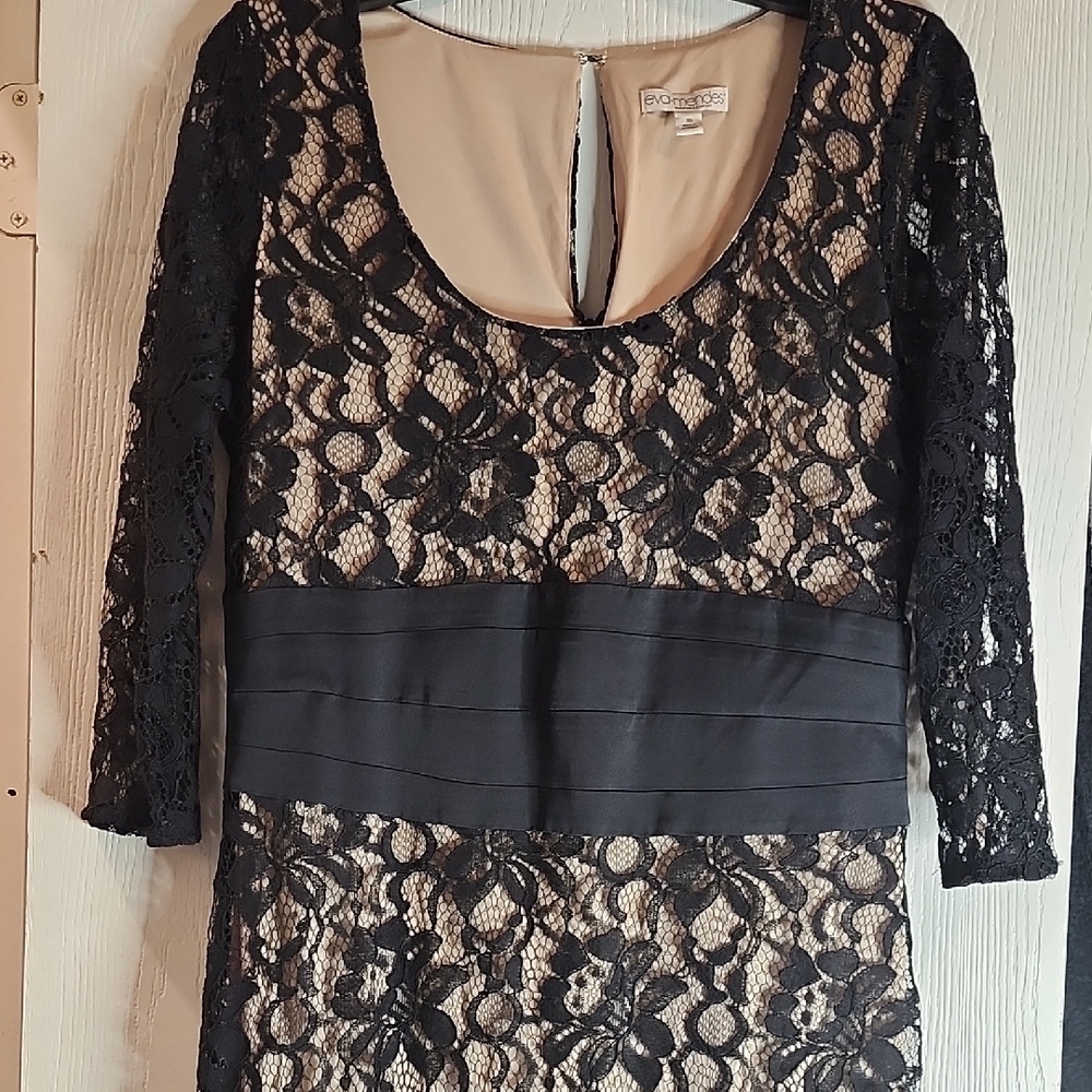 Eva Mendes for New York & Company Black Lace Midi Dress